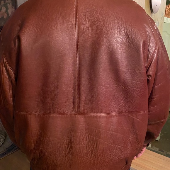 Mens' Selections AS Warm Brown Leather Jacket XXL - Picture 13 of 13